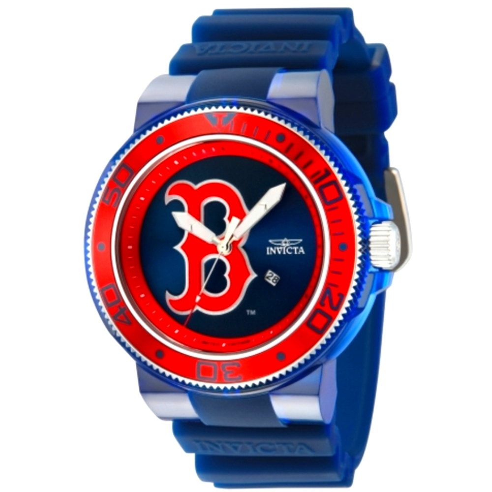 NEW Invicta MLB Boston Red Sox Limited Edition Men Watch, 51.5mm Case, Blue Band